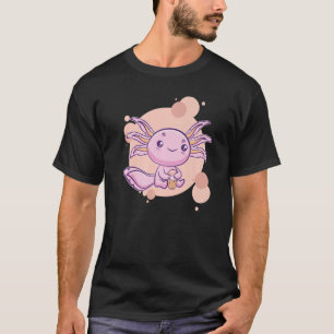Axolotl Bubble Tea Boba Ambystoma Mexicanum Walkin T-Shirt
