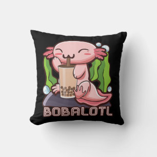 Axolotl Bubble Tea Girls Teens Women Kawaii Anime  Cushion