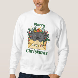 Axolotl Christmas Letter Winter Animals Axolotls Sweatshirt