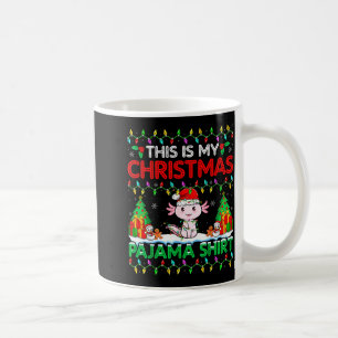 Axolotl Christmas Santa Hat Pajama Shirt Axolotl L Coffee Mug