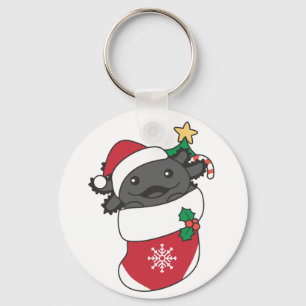 Axolotl Christmas Snow Winter Animals Axolotls Key Ring