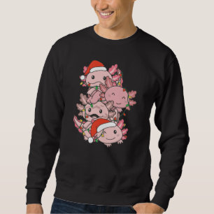 Axolotl Christmas Tree Christmas Animals Axolotls Sweatshirt