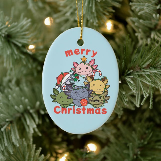 Axolotl Christmas Tree Funny Animal Christmas Ceramic Tree Decoration (Tree)