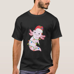 Axolotl Christmas Tree Lights Holiday Pet Lover Ta T-Shirt