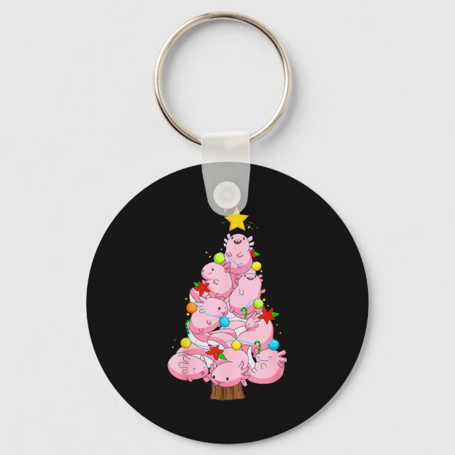 Axolotl Christmas Tree Ornament Fish Axolotl Anima Key Ring (Front)
