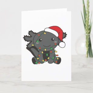Axolotl Christmas Winter Animals Axolotls Holiday Card