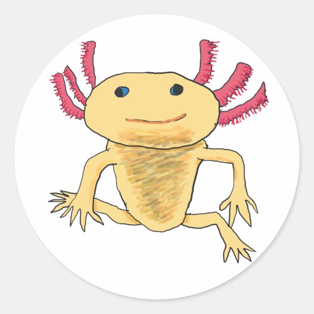 Axolotl Classic Round Sticker (Front)