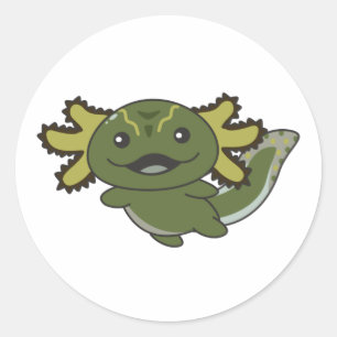 Axolotl Different Types Of Axolotls Cute Animals Classic Round Sticker