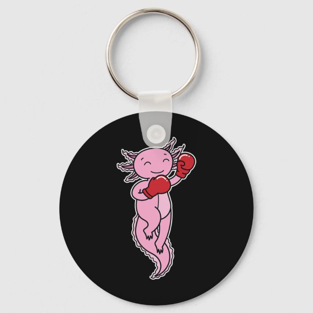 Axolotl Does Boxing  Key Ring (Front)
