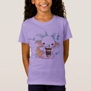 Axolotl Drinking Girls T-Shirt