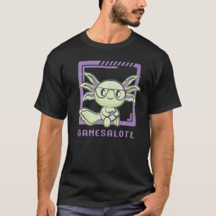 Axolotl Fish Playing Video Games Cute Gamesolotl G T-Shirt