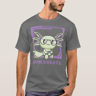 Axolotl Fish Playing Video Games Cute Gamesolotl T-Shirt