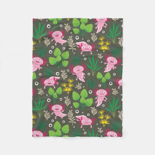 Axolotl Fleece Blanket (Front)
