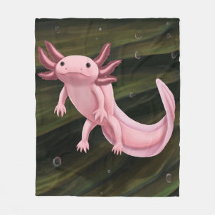 Axolotl fleece blanket