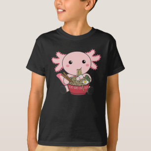 Axolotl Food Ramen Japanese Food Kawaii Animals T-Shirt