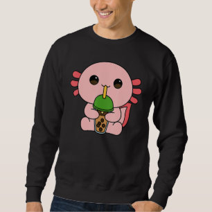 Axolotl Funny Cute Boba Bubble Tea Axolotl Lovers Sweatshirt