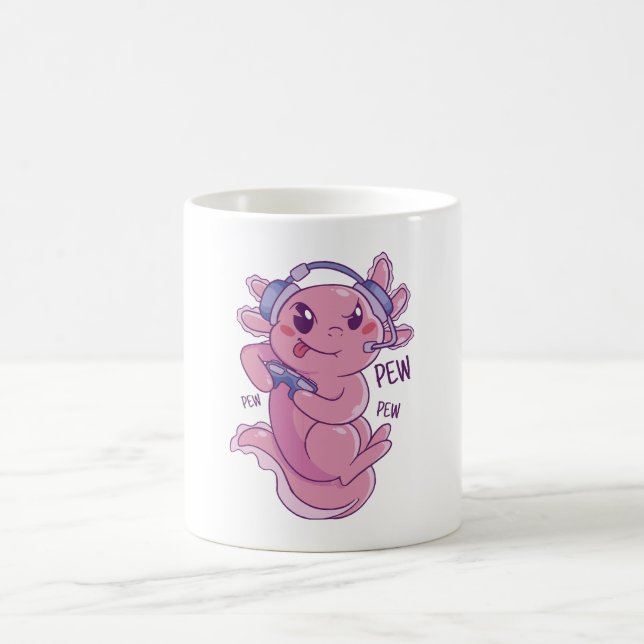 Axolotl Gamer Challenge Blast Coffee Mug (Center)