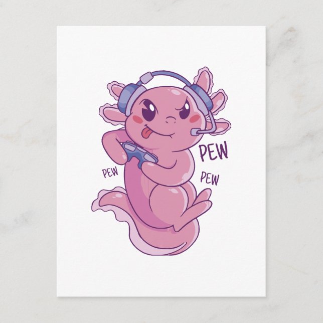 Axolotl Gamer Challenge Blast Enclosure Card (Front)
