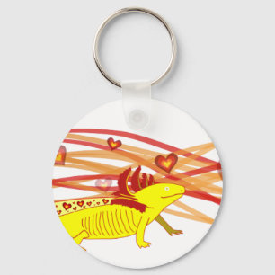 Axolotl Gold-Albino Key Ring