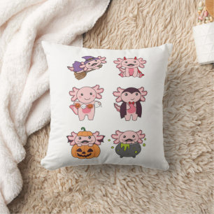 Axolotl Halloween Devil Pumpkin Vampire Costume Cushion