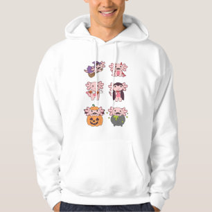 Axolotl Halloween Devil Pumpkin Vampire Costume Hoodie