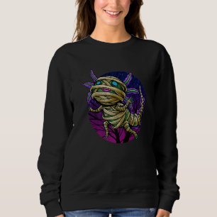 Axolotl Halloween Mummy All Hallows Eve Costume Sweatshirt