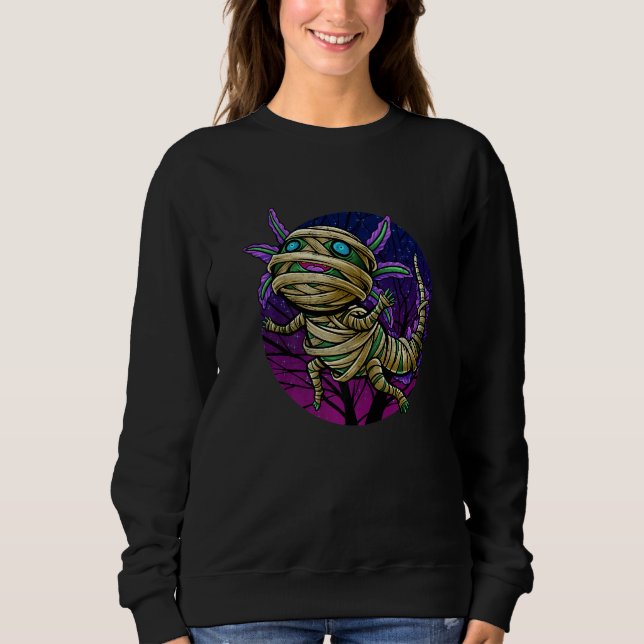 Axolotl Halloween Mummy All Hallows Eve Costume Sweatshirt (Front)