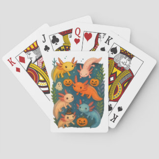 Axolotl Halloween Playing Cards