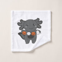 Axolotl Happy Halloween Pumpkin Bat Costume
