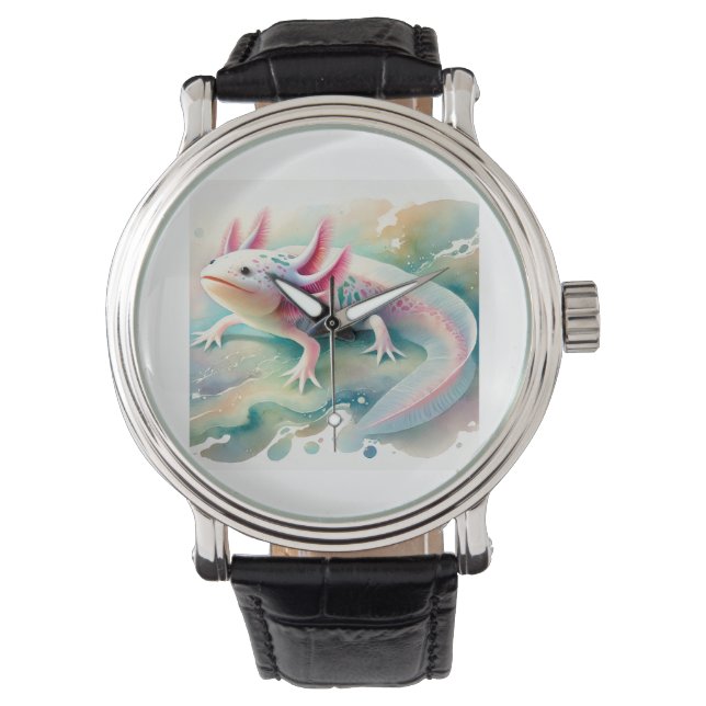 Axolotl in Dreamy Waters 110924AREF134 - Watercolo Watch (Front)