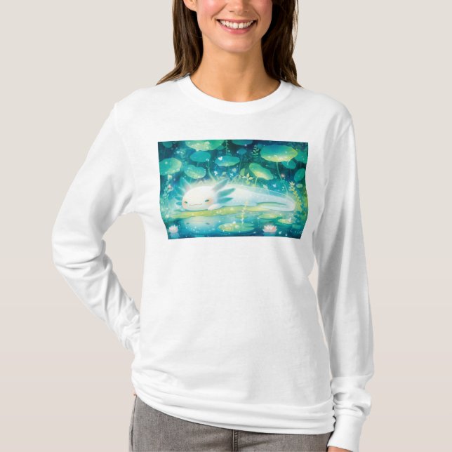 Axolotl in the Magic Pond T-Shirt (Front)
