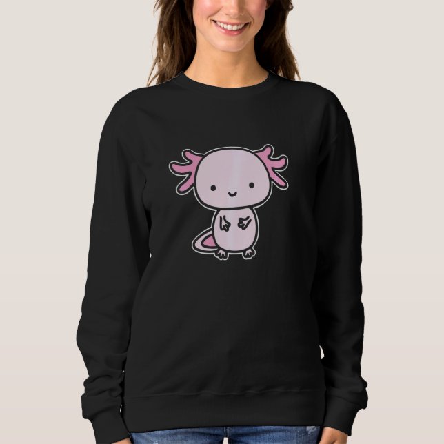 Axolotl Inside Pocket Watching You Walking Fish Ax Sweatshirt (Front)