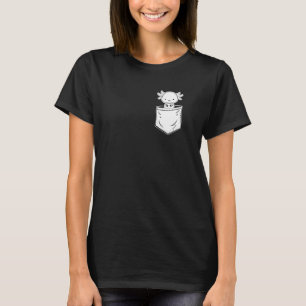 Axolotl Inside Pocket Watching You Walking Fish Ax T-Shirt