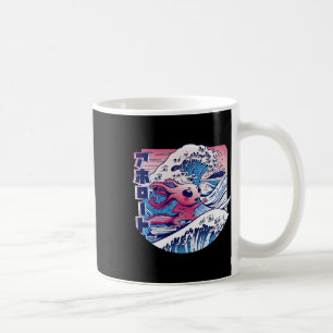 Axolotl Is Surfing Japanese Great Wave Axolotl Ani Coffee Mug