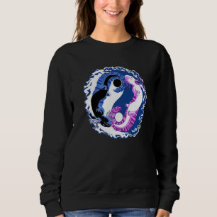 Axolotl Japanese Yin Yang Chinese Ying Yang Sweatshirt