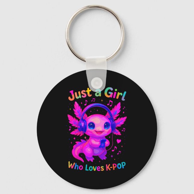 Axolotl Just A Girl Who Loves K-p  Key Ring (Front)