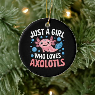 Axolotl Kawaii Just A Girl Who Loves Axolotls Ceramic Tree Decoration