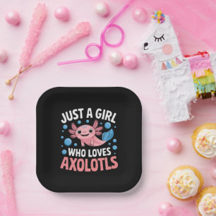 Axolotl Kawaii Just A Girl Who Loves Axolotls  Paper Plate