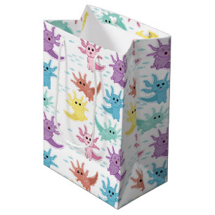Axolotl Kids Cute Salamander Pattern Medium Gift Bag