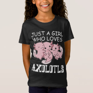 Axolotl Kids Kawaii Axolotl Gift Girls Axolotl T-Shirt