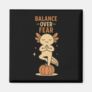 Axolotl Lance Over Fear Halloween Yoga Magnet