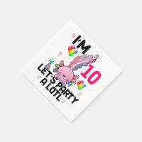 Axolotl Let's Party Alot Amphibious Salamander 
