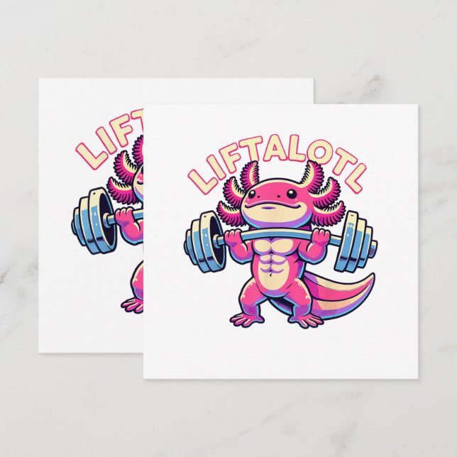  Axolotl LIFTALOTL Invitation (Front/Back)