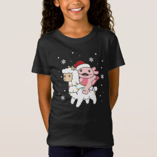 Axolotl Llama Alpaca Christmas Winter Animals T-Shirt