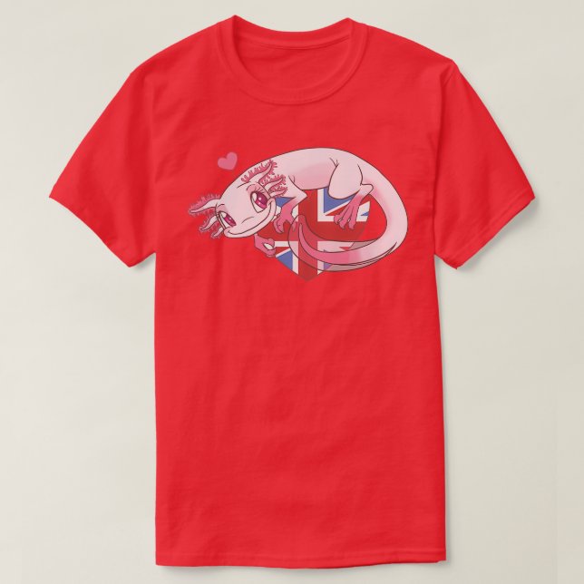 Axolotl Love Britain T-Shirt (Design Front)