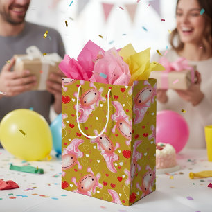 Axolotl Love mustard Medium Gift Bag