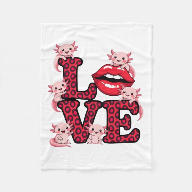 Axolotl Love Splash Blanket (Front)