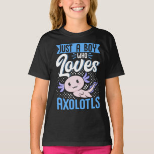 Axolotl Lover Just A Boy Who Loves Axolotls Kawaii T-Shirt