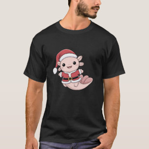 Axolotl Lover Merry Xmas Christmas Day Santa Claus T-Shirt