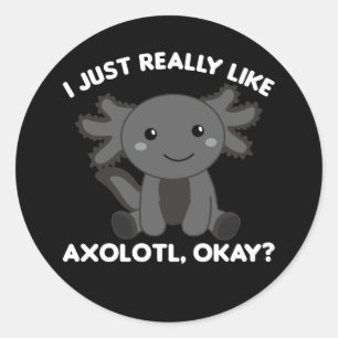 Axolotl Lovers Cute Animals For Kids Pink Classic Round Sticker